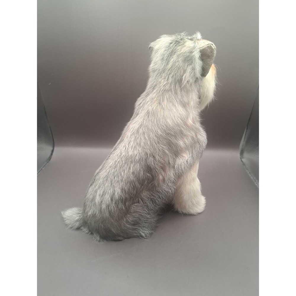 Realistic Furry Dog Figurine‎ Terrier Mini Schnauzer Scotty Gray Puppy Beard Pet - Picture 8 of 15